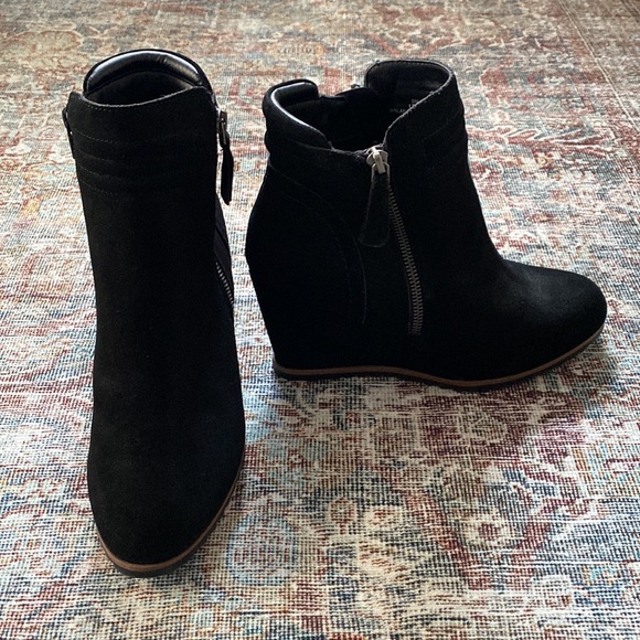 Stacked Wedge Booties - Picture 2 of 6